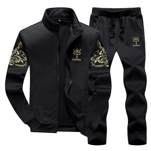 Men's Sportwear two pieces Jacket+Pants sets