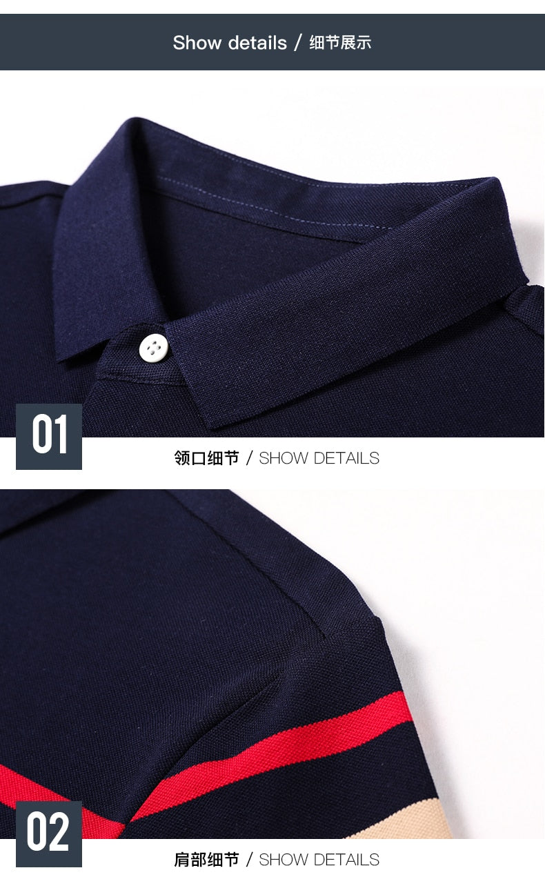 GF Summer Striped Men's Polo Shirts