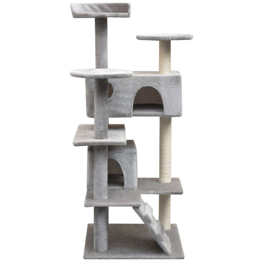 Cat tree with sisal scratchers 125 cm Gray