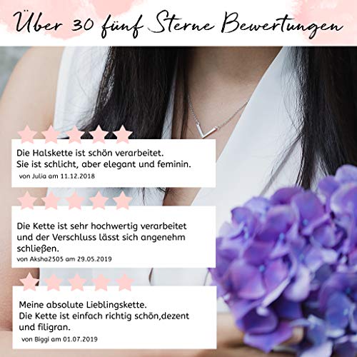 Prettique® Kette Damen aus edlem 925 Sterlingsilber rhodiniert