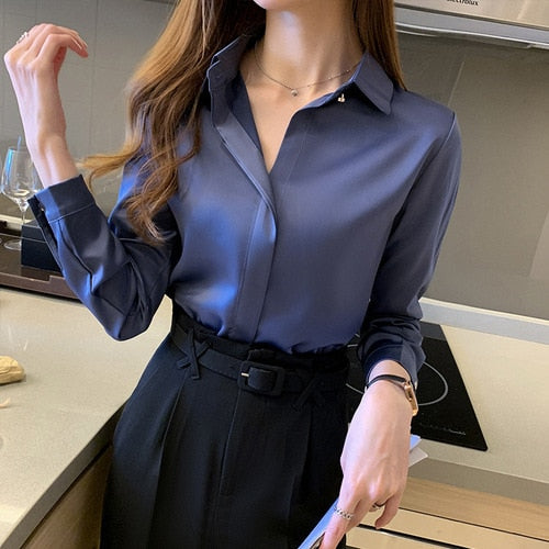 Silk Shirts Women Shirt