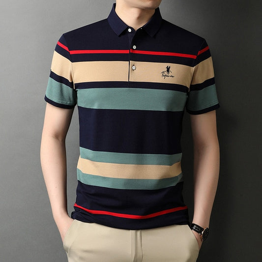 GF Summer Striped Men's Polo Shirts